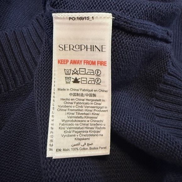 Seraphine Women Size S Bell Sleeve Detail Nursing Top Sweater Navy Blue NWT$95 - Picture 13 of 16